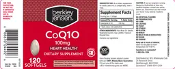 Label for CoQ10 100 mg