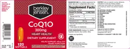 Label for CoQ10 300 mg