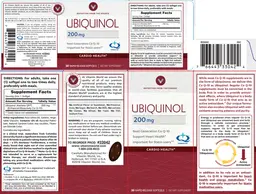 Label for Ubiquinol 200 mg