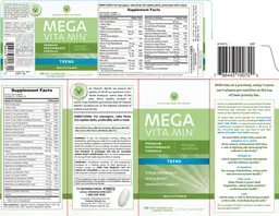 Label for Mega Vita Min Teens
