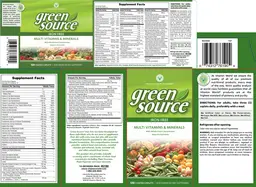 Label for Multi Vitamins & Minerals Iron Free