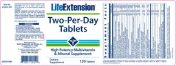 Label for Two-Per-Day Tablets