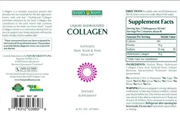 Label for Liquid Hydrolyzed Collagen