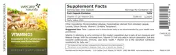 Label for Vitamin D3