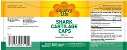 Label for Shark Cartilage Caps 800 mg