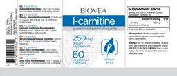 Label for L-Carnitine 250 mg