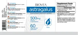 Label for Astragalus 500 mg