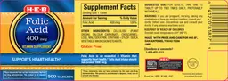 Label for Folic Acid 400 mcg