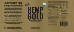Label for Hemp Gold Cocoa Flavor