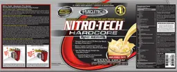 Label for Nitro-Tech Hardcore Banana Cream