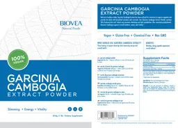 Label for Carcinia Cambogia Extract Powder