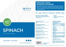 Label for Spinach Powder