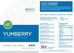 Label for Yumberry Juice Powder