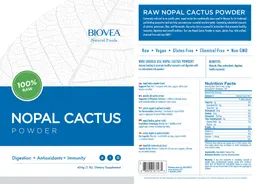 Label for Nopal Cactus Powder