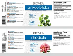 Label for Ginkgo Biloba 60 mg