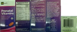 Label for Prenatal Vitamins