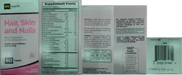 Label for Hair, Skin And Nails With Antioxidants