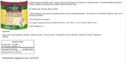 Label for Vegetarian Glucosamine