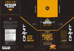 Label for Alpha Brain Instant Drink Mix Natural Peach Flavor