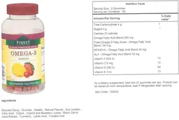 Label for Omega-3 Gummies