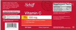 Label for Vitamin C 500 mg