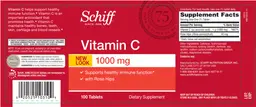 Label for Vitamin C 1000 mg
