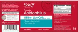 Label for Probiotic Acidophilus