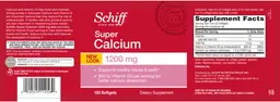 Label for Super Calcium 1200 mg