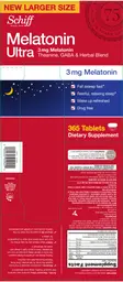Label for Melatonin Ultra
