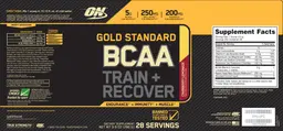 Label for BCAA Train + Recover Cranberry Lemonade