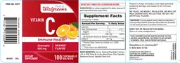 Label for Vitamin C Chewable 500 mg Orange Flavor