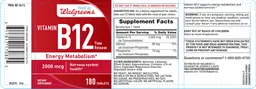 Label for Vitamin B12 Time Release 2000 mcg