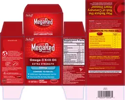 Label for Omega-3 Krill Oil Extra Strength 500 mg