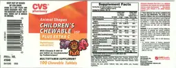 Label for Children's Chewable Plus Extra C