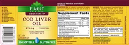 Label for Cod Liver Oil 415 mg