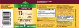 Label for D3 Vitamin 400 IU