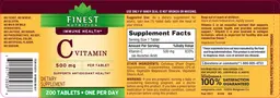 Label for C Vitamin 500 mg
