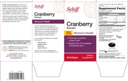 Label for Cranberry Extract