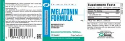 Label for Melatonin Formula 5 mg