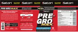 Label for Pre-Gro Max Blue Razz Snow Cone