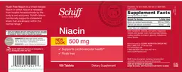 Label for Niacin 500 mg