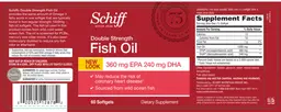 Label for Double Strength Fish Oil