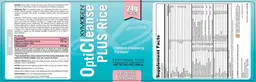Label for OptiCleanse Plus Rice Raspberry Lemonade