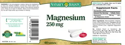 Label for Magnesium 250 mg