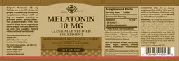 Label for Melatonin 10 mg