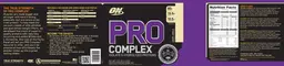Label for Pro Complex Creamy Vanilla