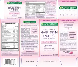 Label for Extra Strength Hair, Skin & Nails