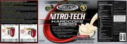 Label for Nitro-Tech Hardcore Pro Series Vanilla Milkshake