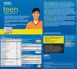 Label for Teen Multivitamin For Boys