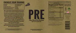 Label for Pre Workout Island Fruit flavor